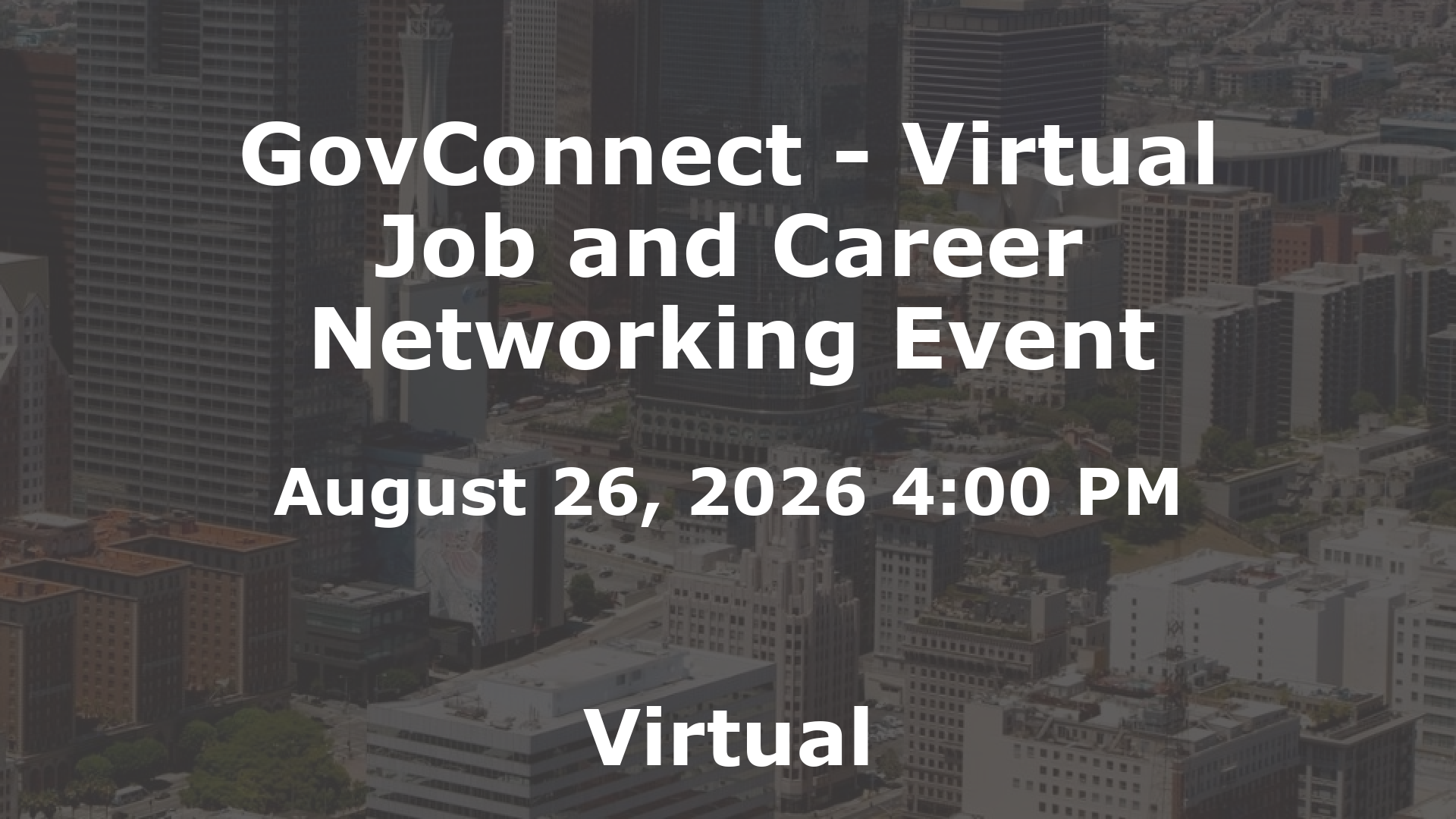GovConnect - Virtual Job and Career Networking Event event image